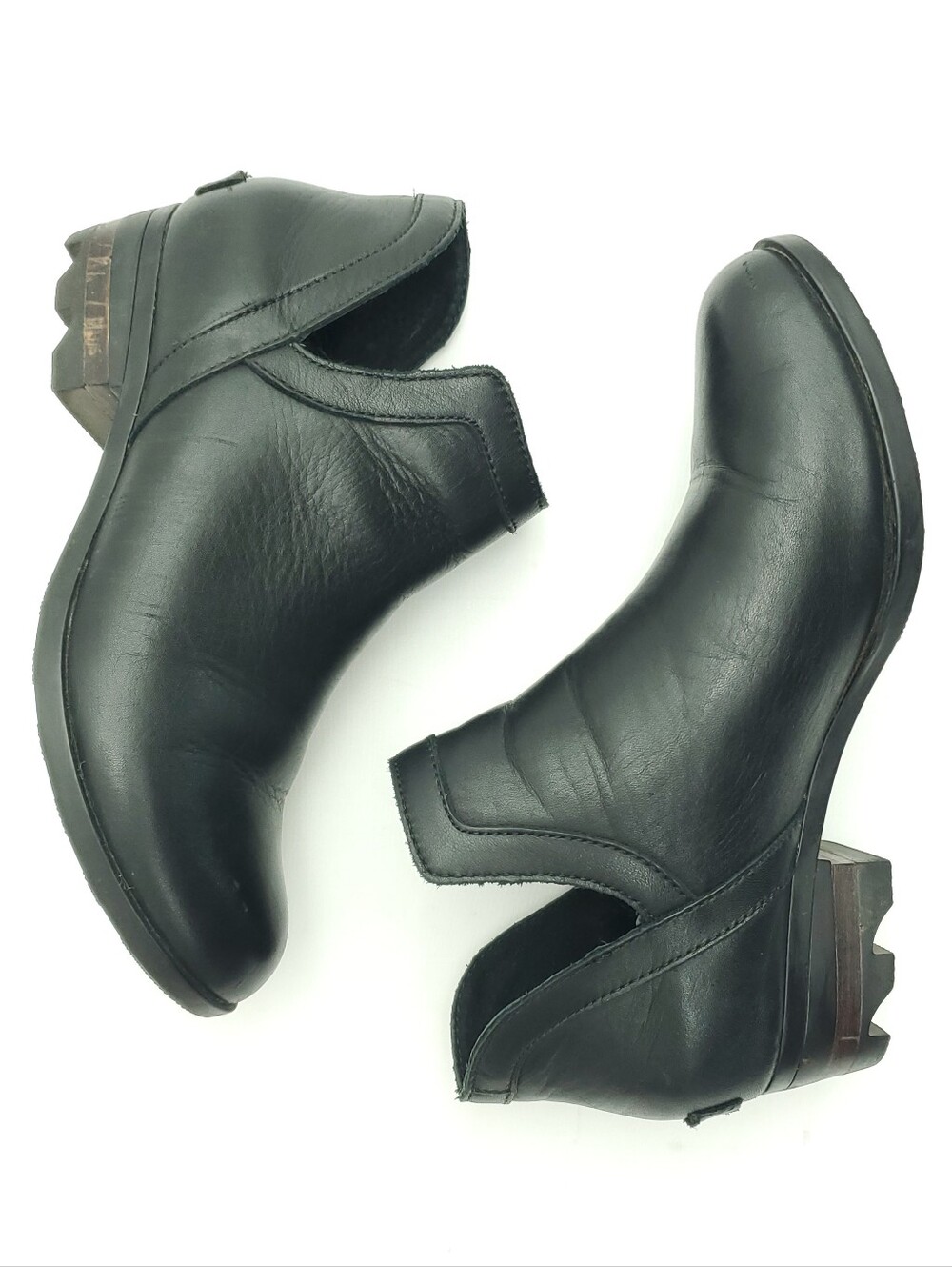 Sorel Black Leather Lolla Cut-Out Ankle Booties Size 8.5